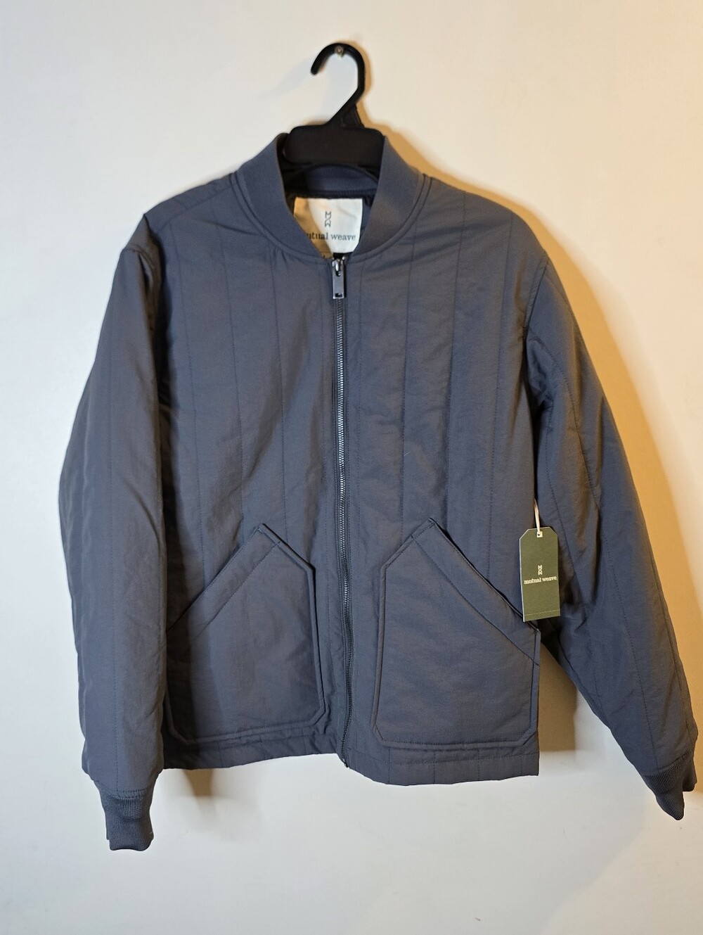Mutual Weave Nylon Bomber Jacket Mens Small
